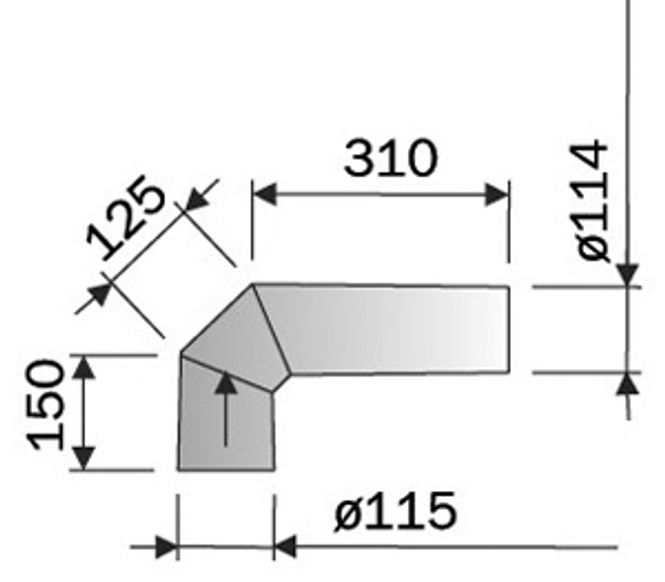 Hovedbilde Monteringsrør uisolert, 90 grader,sort