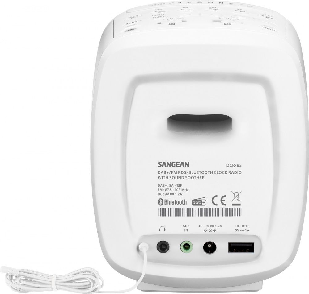  Klokkeradio Sangean DCR 83 hvit, innsovningslyder