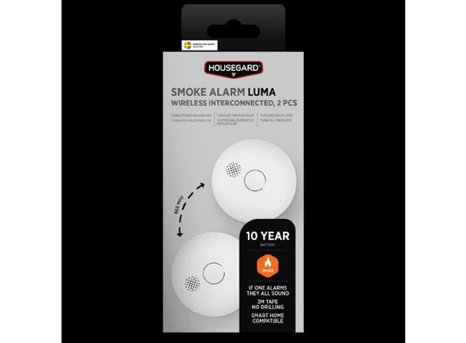 Hovedbilde Housegard Luma Røykvarsler 2-pk SA750 - ...