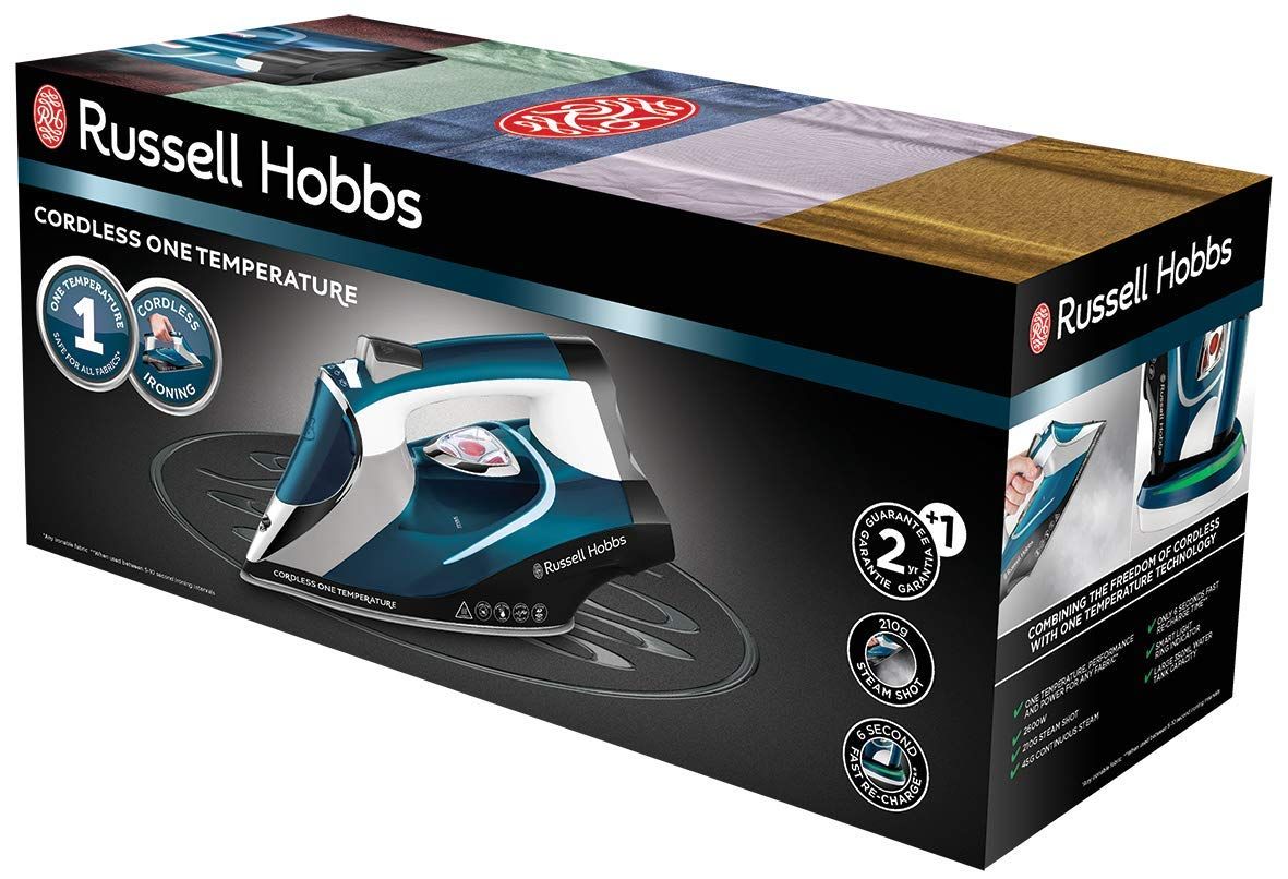     Strykejern Russell Hobbs trådløst, 26020,2600W blå