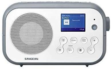DAB radio Sangean DPR42 BT hvit/grå med blåtann.