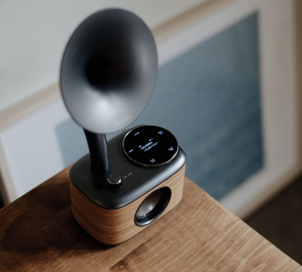 DAB radio BT Sangean CP100 lys trefarget Grammof.