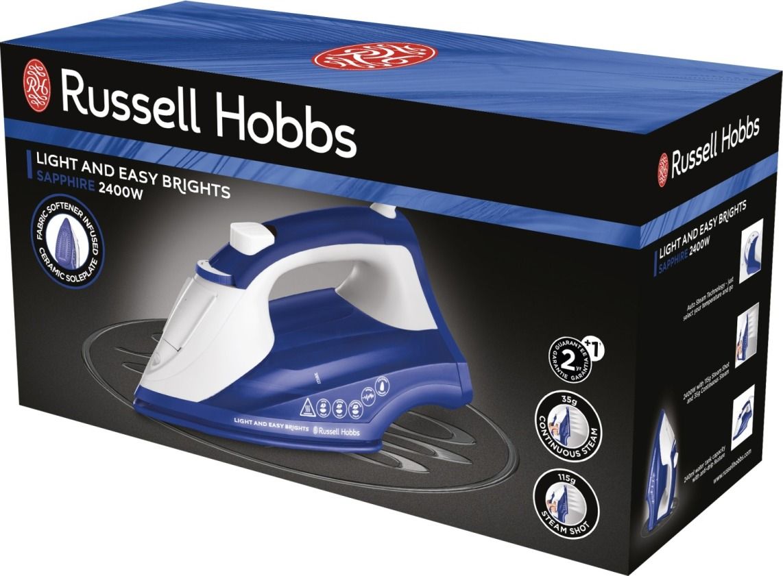 Strykejern Russell Hobbs Light and E. 2400 W m.blå