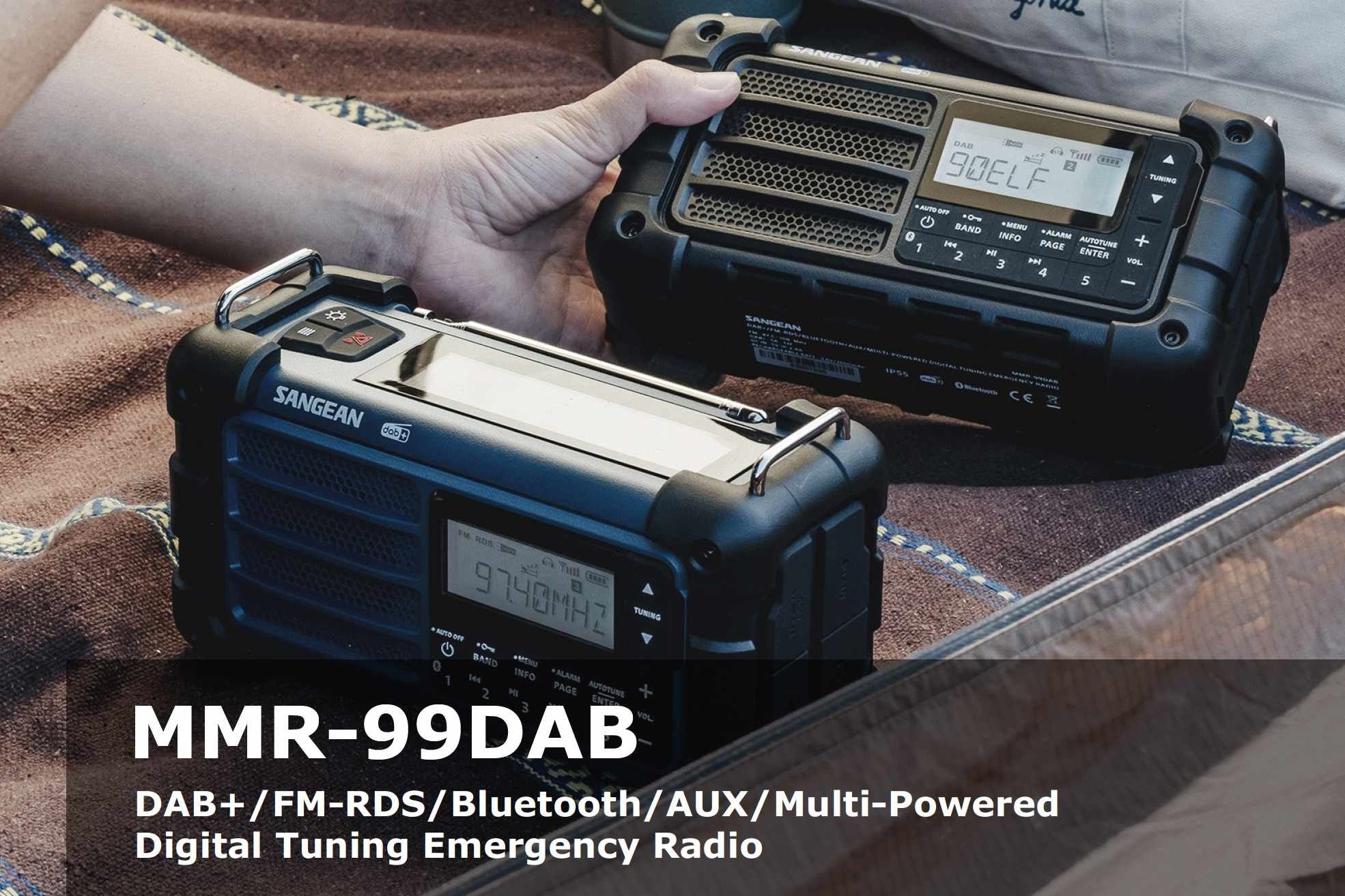 DAB solcelleradio Sangean MMR-99 Blå, Blåtann