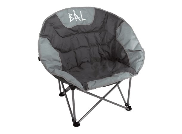 BÅL Månestol Grå Med god polstring - lakkert stål