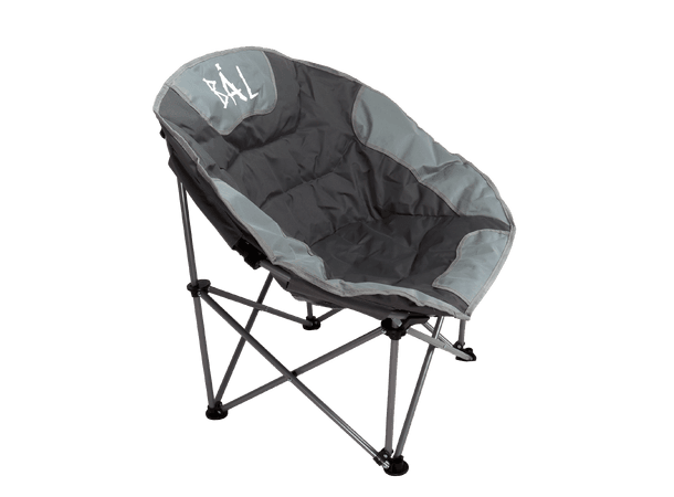 BÅL Månestol Grå Med god polstring - lakkert stål