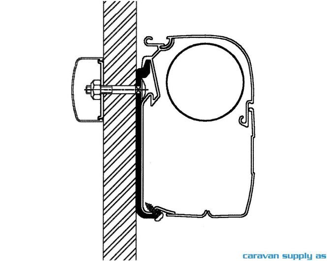 Hovedbilde Feste Omnistor 5/8-serie flat adapter 350cm