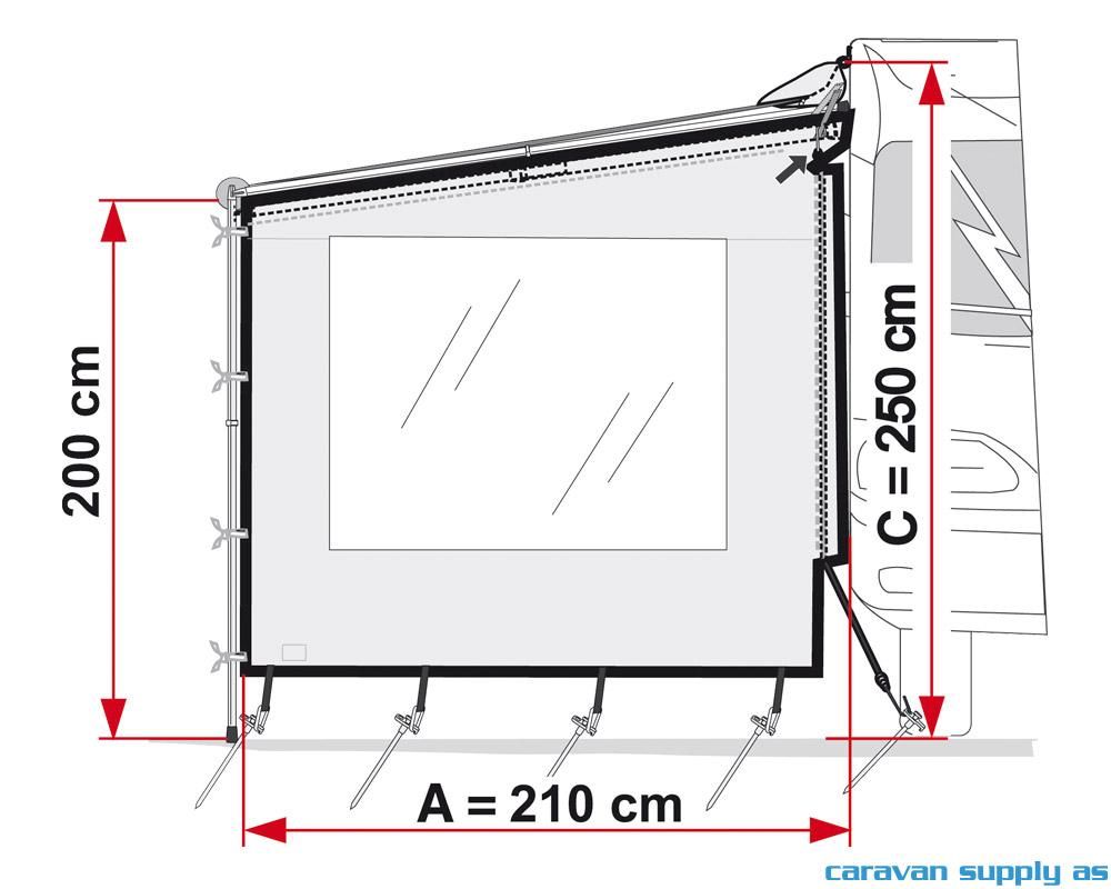Sidevegg Side W Caravanstore m/vindu